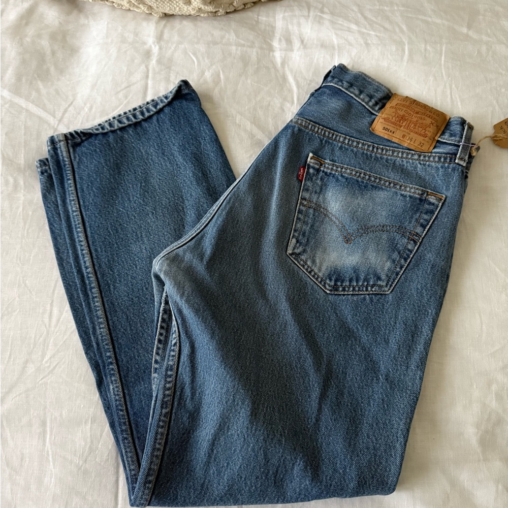 VINTAGE Y2K Levi’s 501 Jeans Red Tab Denim Jeans - Non Selvedge